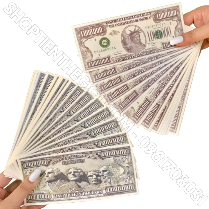 Tiền Lưu Niệm 1 Triệu USD Hình Núi Rushmore 4 Tổng Thống Mỹ Dạ Quang - SP005972